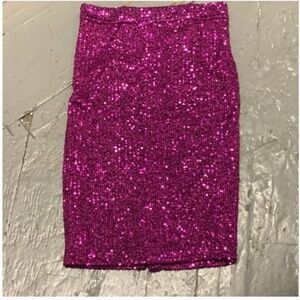 Magenta Sequin Skirt